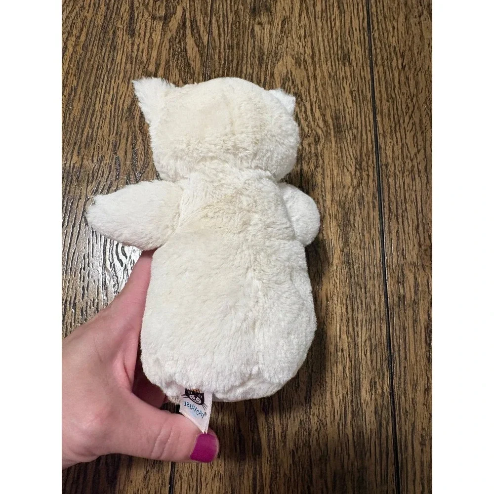 JellyCat Bashful Snowy Owl Plush 6" Small Mini Cream White Bird Gray Beak/Feet - Picture 2 of 3